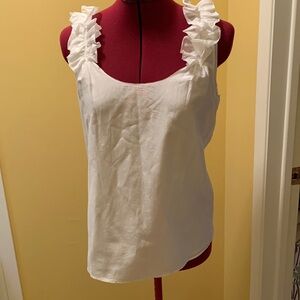 Banana Republic ruffle strap lined tank top 🔴